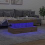 Mesa de centro con luces LED roble artisian 90x50x40 cm en Mesas de centro | Comprar online en Foru.es
