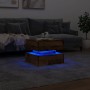 Mesa de centro con luces LED madera envejecida 50x50x40 cm en Mesas de centro | Comprar online en Foru.es