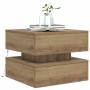Mesa de centro con luces LED roble artisian 50x50x40 cm en Mesas de centro | Comprar online en Foru.es