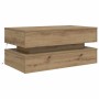Mesa de centro con luces LED roble artisian 90x50x40 cm en Mesas de centro | Comprar online en Foru.es