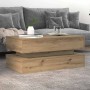 Mesa de centro con luces LED roble artisian 90x50x40 cm en Mesas de centro | Comprar online en Foru.es