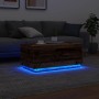 Mesa de centro con luces LED madera envejecida 90x50x40 cm en Mesas de centro | Comprar online en Foru.es