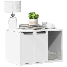Mueble arenero para gatos madera ingeniería blanco 60x40x40 cm en Mobiliario para gatos | Comprar online en Foru.es