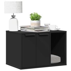 Mueble arenero de gatos madera ingeniería negro 60x40x40 cm en Mobiliario para gatos | Comprar online en Foru.es