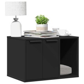 Mueble arenero de gatos madera ingeniería negro 60x40x40 cm en Mobiliario para gatos | Comprar online en Foru.es
