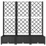 Jardinera con enrejado PP negro 120x40x121,5cm de vidaXL, Maceteros y jardineras - Ref: Foro24-318272, Precio: 85,53 €, Descu...