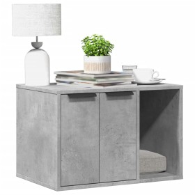 Mueble arenero para gatos madera gris hormigón 60x40x40 cm en Mobiliario para gatos | Comprar online en Foru.es