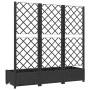 Jardinera con enrejado PP negro 120x40x121,5cm de vidaXL, Maceteros y jardineras - Ref: Foro24-318272, Precio: 85,53 €, Descu...