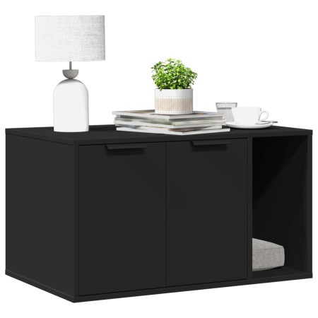 Mueble arenero para gatos madera ingeniería negro 80x50x45 cm en Mobiliario para gatos | Comprar online en Foru.es