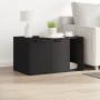 Mueble arenero para gatos madera ingeniería negro 80x50x45 cm en Mobiliario para gatos | Comprar online en Foru.es