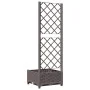 Jardinera con enrejado PP marrón 40x40x121,5 cm de vidaXL, Maceteros y jardineras - Ref: Foro24-318258, Precio: 50,78 €, Desc...