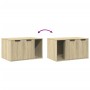 Mueble arenero para gatos madera roble Sonoma 80x50x45 cm en Mobiliario para gatos | Comprar online en Foru.es