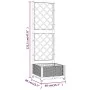 Jardinera con enrejado PP marrón 40x40x121,5 cm de vidaXL, Maceteros y jardineras - Ref: Foro24-318258, Precio: 50,78 €, Desc...
