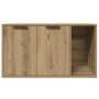 Mueble arenero para gatos madera roble artisian 80x50x45 cm en Mobiliario para gatos | Comprar online en Foru.es