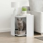 Mueble arenero para gatos madera ingeniería blanco 42x42x51 cm en Mobiliario para gatos | Comprar online en Foru.es