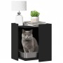 Mueble arenero para gatos madera ingeniería negro 42x42x51 cm en Mobiliario para gatos | Comprar online en Foru.es