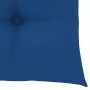 Sillas de jardín 2 uds madera maciza de teca con cojines azules de vidaXL, Sillas de jardín - Ref: Foro24-3062485, Precio: 14...