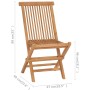 Sillas de jardín 2 uds madera maciza de teca con cojines azules de vidaXL, Sillas de jardín - Ref: Foro24-3062485, Precio: 14...
