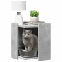 Mueble arenero de gatos madera gris hormigón 42x42x51 cm en Mobiliario para gatos | Comprar online en Foru.es