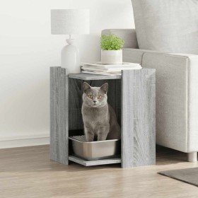 Mueble arenero para gatos madera gris Sonoma 42x42x51 cm en Mobiliario para gatos | Comprar online en Foru.es