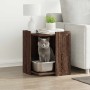 Mueble arenero para gatos madera marrón roble 42x42x51 cm en Mobiliario para gatos | Comprar online en Foru.es