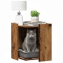 Mueble arenero de gatos madera ingeniería envejecida 42x42x51cm en Mobiliario para gatos | Comprar online en Foru.es