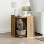 Mueble arenero para gatos madera roble artisian 42x42x51 cm en Mobiliario para gatos | Comprar online en Foru.es