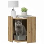 Mueble arenero para gatos madera roble artisian 42x42x51 cm en Mobiliario para gatos | Comprar online en Foru.es