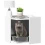 Mueble arenero para gatos madera ingeniería blanco 53x53x51 cm en Mobiliario para gatos | Comprar online en Foru.es