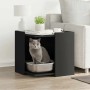 Mueble arenero para gatos madera ingeniería negro 53x53x51 cm en Mobiliario para gatos | Comprar online en Foru.es