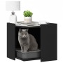 Mueble arenero para gatos madera ingeniería negro 53x53x51 cm en Mobiliario para gatos | Comprar online en Foru.es