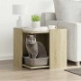 Mueble arenero para gatos madera roble Sonoma 53x53x51 cm en Mobiliario para gatos | Comprar online en Foru.es