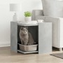 Mueble arenero de gatos madera gris hormigón 53x53x51 cm en Mobiliario para gatos | Comprar online en Foru.es