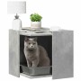 Mueble arenero de gatos madera gris hormigón 53x53x51 cm en Mobiliario para gatos | Comprar online en Foru.es
