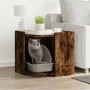 Mueble arenero para gatos madera roble ahumado 53x53x51 cm en Mobiliario para gatos | Comprar online en Foru.es