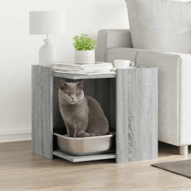 Mueble arenero para gatos madera gris Sonoma 53x53x51 cm en Mobiliario para gatos | Comprar online en Foru.es