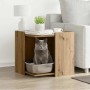 Mueble arenero para gatos madera roble artisian 53x53x51 cm en Mobiliario para gatos | Comprar online en Foru.es