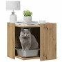 Mueble arenero para gatos madera roble artisian 53x53x51 cm en Mobiliario para gatos | Comprar online en Foru.es