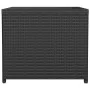 Mesita de ratán sintético negro y superficie de vidrio templado de vidaXL, Mesas de jardín - Ref: Foro24-319560, Precio: 61,5...