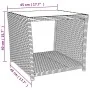 Mesita de ratán sintético negro y superficie de vidrio templado de vidaXL, Mesas de jardín - Ref: Foro24-319560, Precio: 61,5...