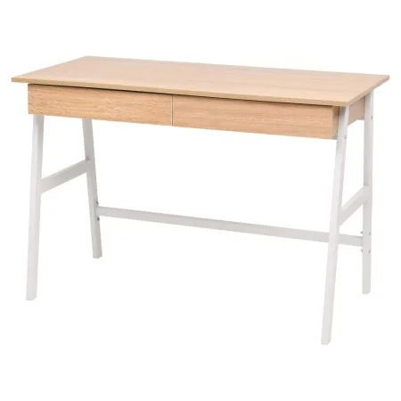 Escritorio 110x55x75 cm color roble y blanco de vidaXL, Escritorios - Ref: Foro24-245722, Precio: 100,54 €, Descuento: %