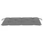 Banco de jardín madera maciza de teca con cojín gris 112 cm de vidaXL, Bancos de jardín - Ref: Foro24-3062665, Precio: 148,78...