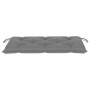 Banco de jardín madera maciza de teca con cojín gris 112 cm de vidaXL, Bancos de jardín - Ref: Foro24-3062665, Precio: 150,66...