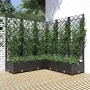 Jardinera con enrejado PP negro 120x120x121,5 cm de vidaXL, Maceteros y jardineras - Ref: Foro24-318276, Precio: 154,72 €, De...