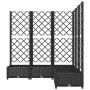 Jardinera con enrejado PP negro 120x120x121,5 cm de vidaXL, Maceteros y jardineras - Ref: Foro24-318276, Precio: 154,72 €, De...