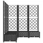 Jardinera con enrejado PP negro 120x120x121,5 cm de vidaXL, Maceteros y jardineras - Ref: Foro24-318276, Precio: 154,72 €, De...
