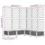 Jardinera con enrejado PP negro 120x120x121,5 cm de vidaXL, Maceteros y jardineras - Ref: Foro24-318276, Precio: 154,72 €, De...