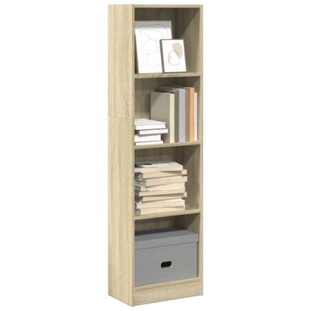 Estantería de madera de ingeniería roble Sonoma 40x24x143 cm en Librerías y estanterías | Comprar online en Foru.es
