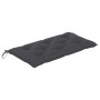 Banco de jardín madera maciza teca con cojín antracita 112 cm de vidaXL, Bancos de jardín - Ref: Foro24-3062664, Precio: 153,...