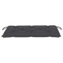Banco de jardín madera maciza teca con cojín antracita 112 cm de vidaXL, Bancos de jardín - Ref: Foro24-3062664, Precio: 153,...